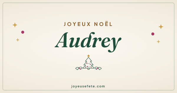 Image « Joyeux Noël Audrey » au format large
