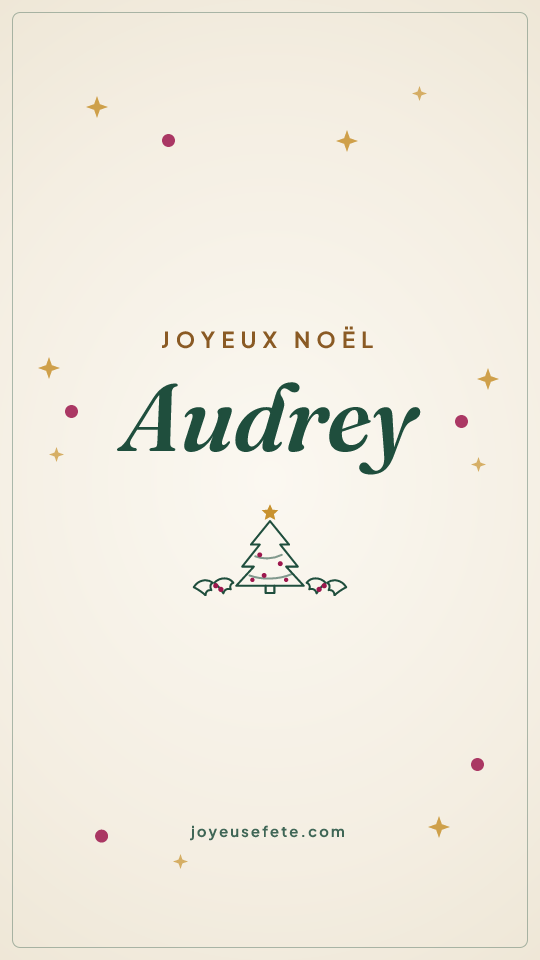 Image « Joyeux Noël Audrey » au format story
