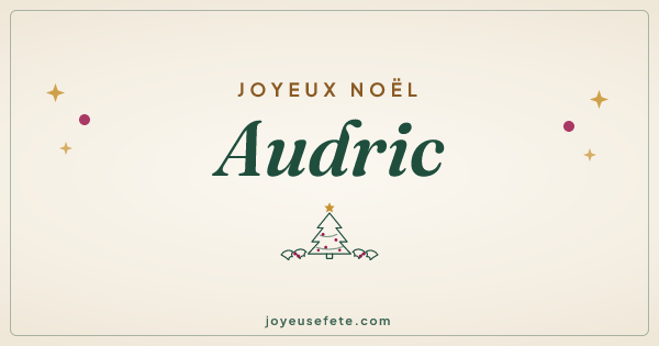 Image « Joyeux Noël Audric » au format large