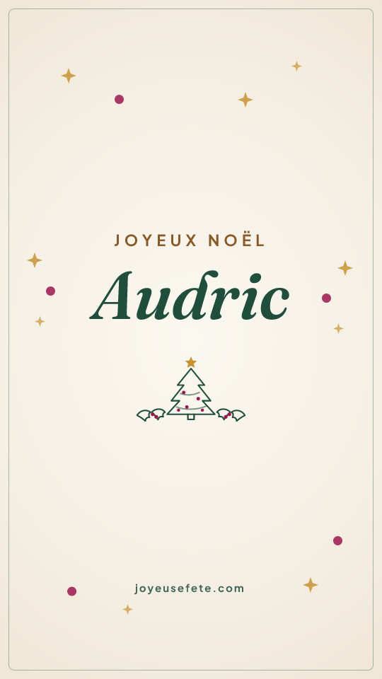 Image « Joyeux Noël Audric » au format story