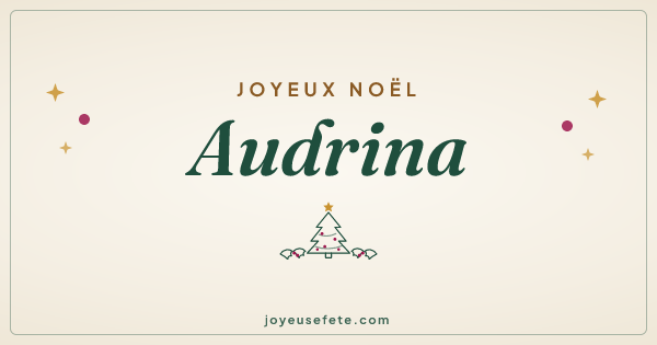 Image « Joyeux Noël Audrina » au format large