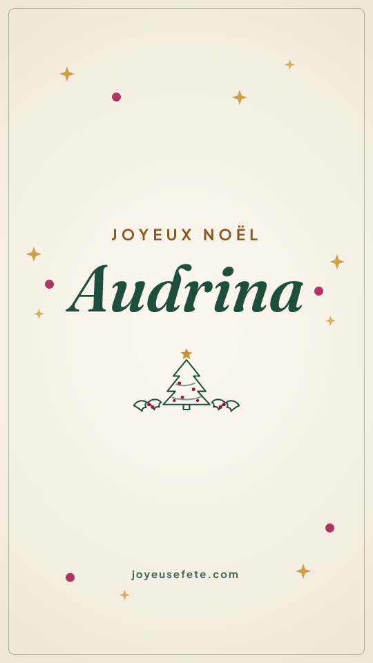 Image « Joyeux Noël Audrina » au format story