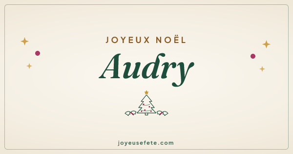 Image « Joyeux Noël Audry » au format large