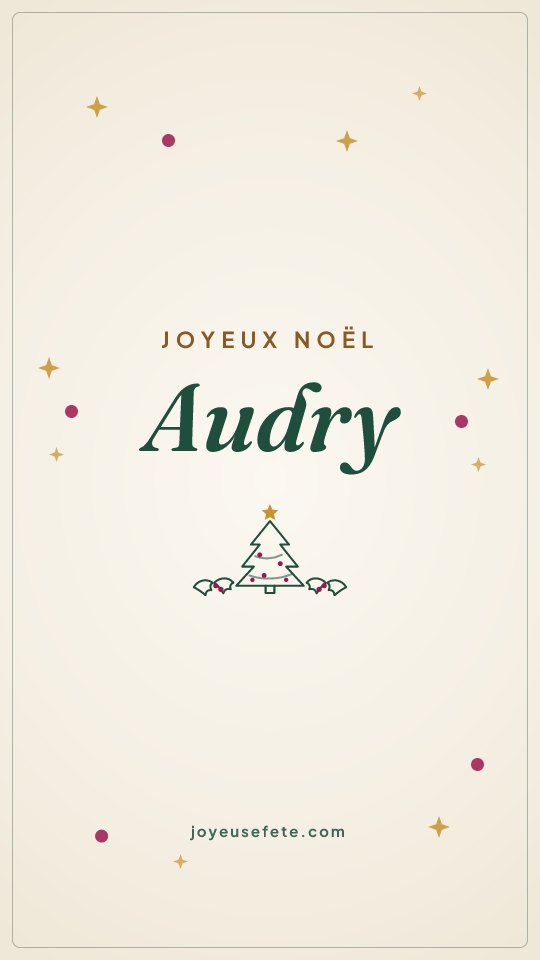 Image « Joyeux Noël Audry » au format story