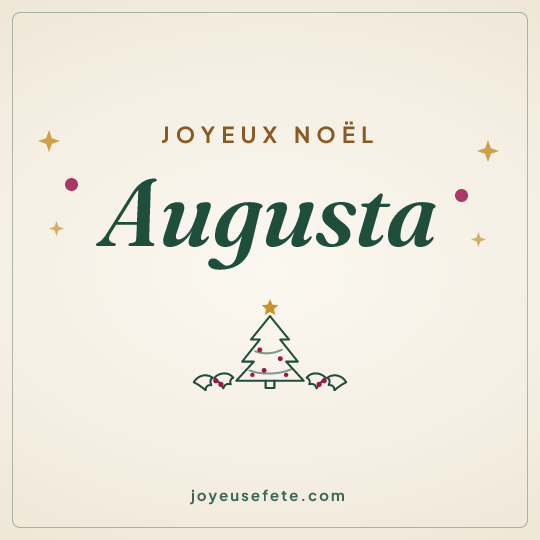 Image carrée « Joyeux Noël Augusta » pour WhatsApp