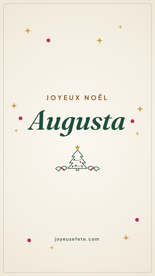 Image « Joyeux Noël Augusta » au format story
