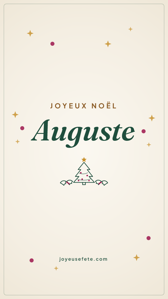 Image « Joyeux Noël Auguste » au format story