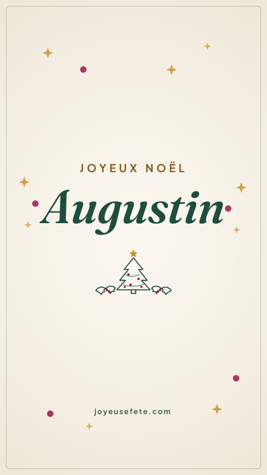 Image « Joyeux Noël Augustin » au format story