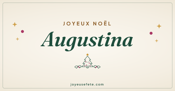 Image « Joyeux Noël Augustina » au format large