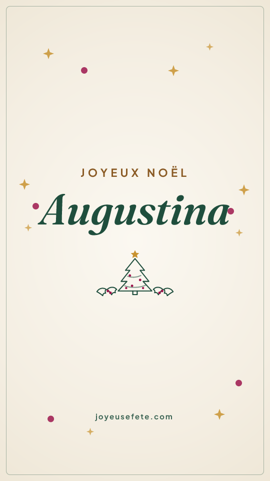 Image « Joyeux Noël Augustina » au format story
