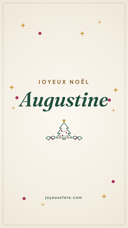 Image « Joyeux Noël Augustine » au format story