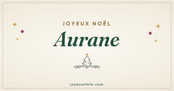 Image « Joyeux Noël Aurane » au format large