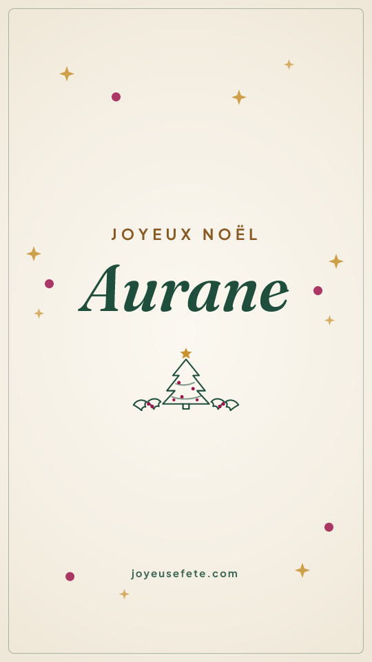 Image « Joyeux Noël Aurane » au format story