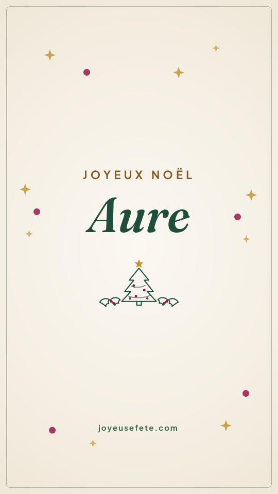 Image « Joyeux Noël Aure » au format story