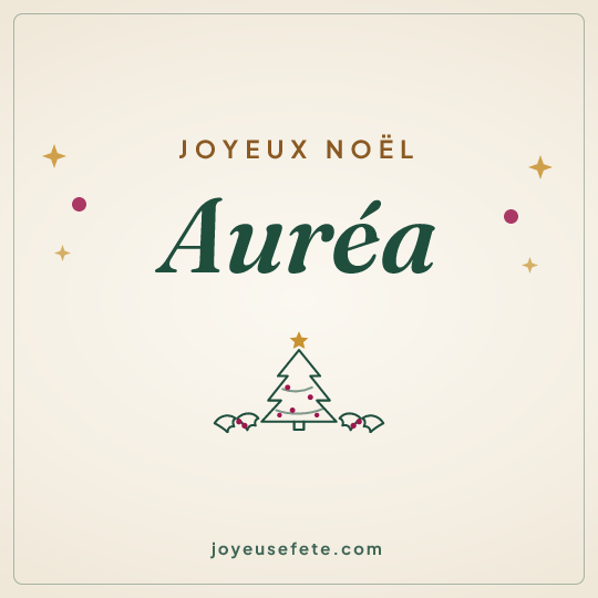 Image carrée « Joyeux Noël Auréa » pour WhatsApp