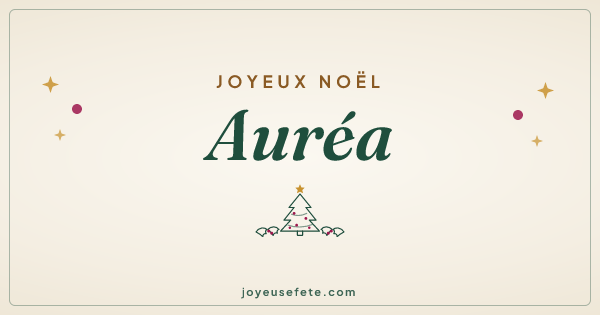 Image « Joyeux Noël Auréa » au format large