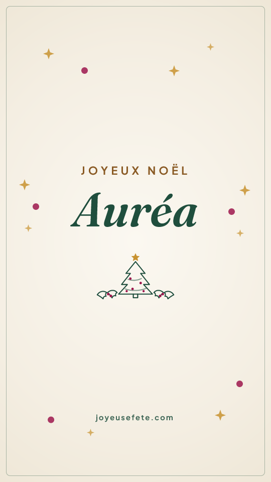 Image « Joyeux Noël Auréa » au format story