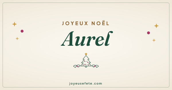 Image « Joyeux Noël Aurel » au format large