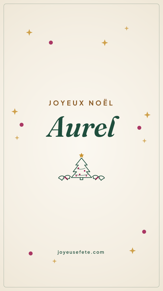 Image « Joyeux Noël Aurel » au format story