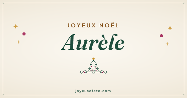 Image « Joyeux Noël Aurèle » au format large