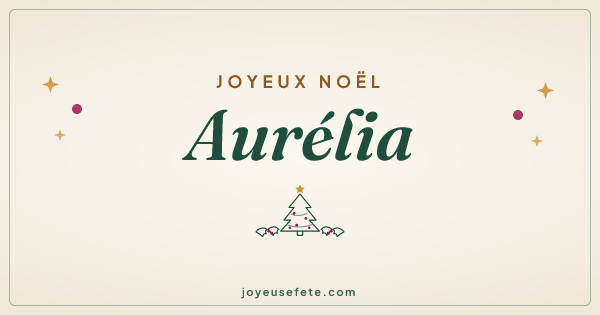 Image « Joyeux Noël Aurélia » au format large