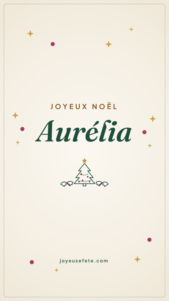 Image « Joyeux Noël Aurélia » au format story