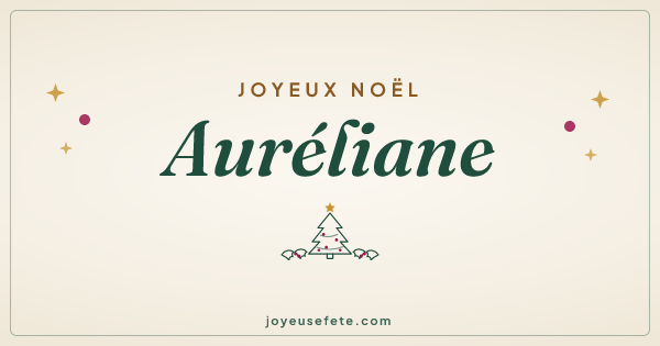 Image « Joyeux Noël Auréliane » au format large