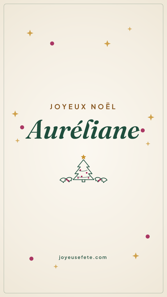 Image « Joyeux Noël Auréliane » au format story