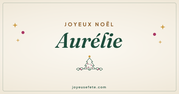 Image « Joyeux Noël Aurélie » au format large