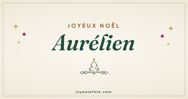 Image « Joyeux Noël Aurélien » au format large