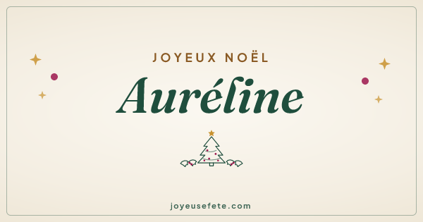 Image « Joyeux Noël Auréline » au format large