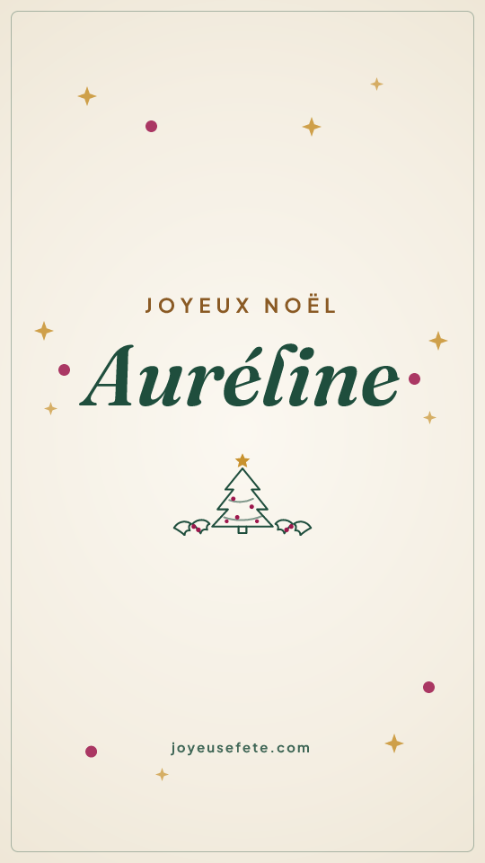 Image « Joyeux Noël Auréline » au format story
