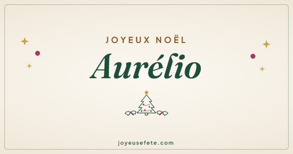 Image « Joyeux Noël Aurélio » au format large