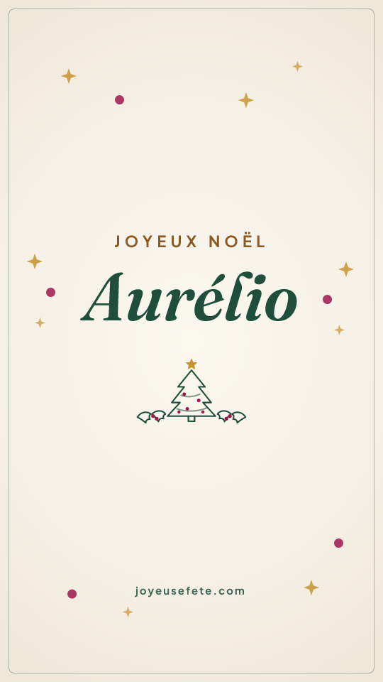 Image « Joyeux Noël Aurélio » au format story