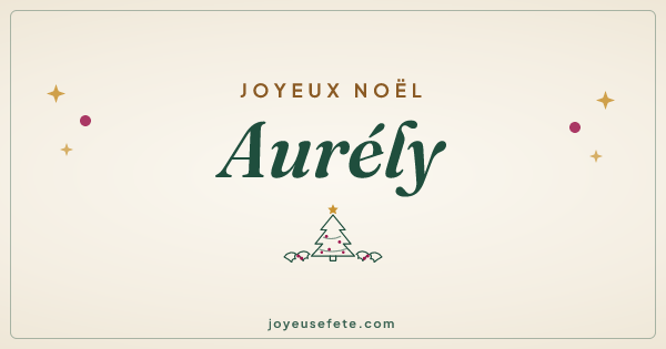 Image « Joyeux Noël Aurély » au format large