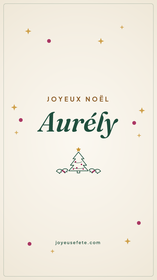 Image « Joyeux Noël Aurély » au format story