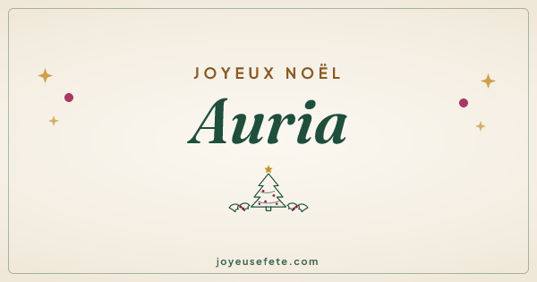 Image « Joyeux Noël Auria » au format large