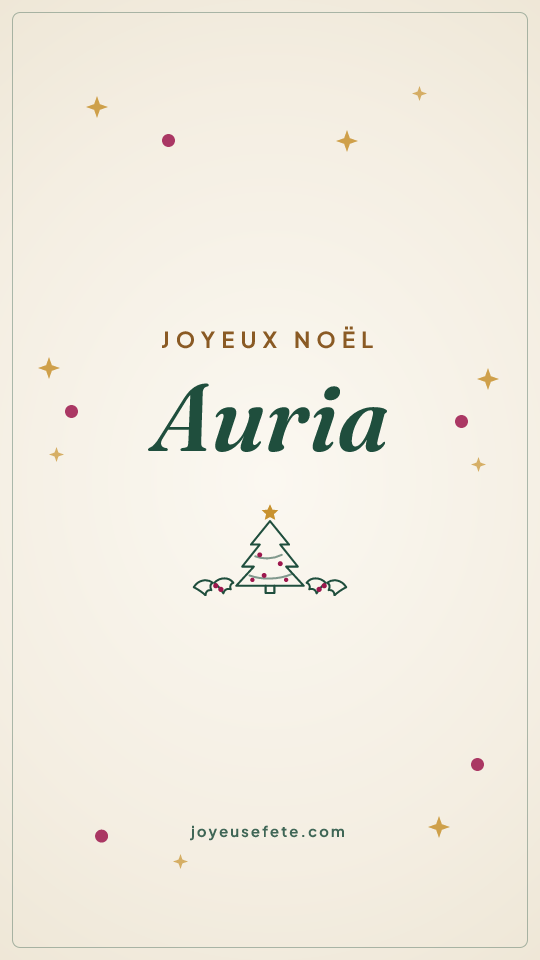 Image « Joyeux Noël Auria » au format story