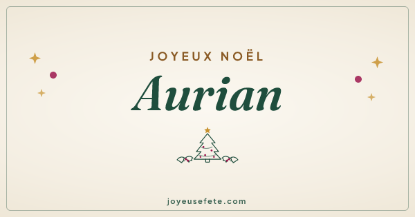 Image « Joyeux Noël Aurian » au format large