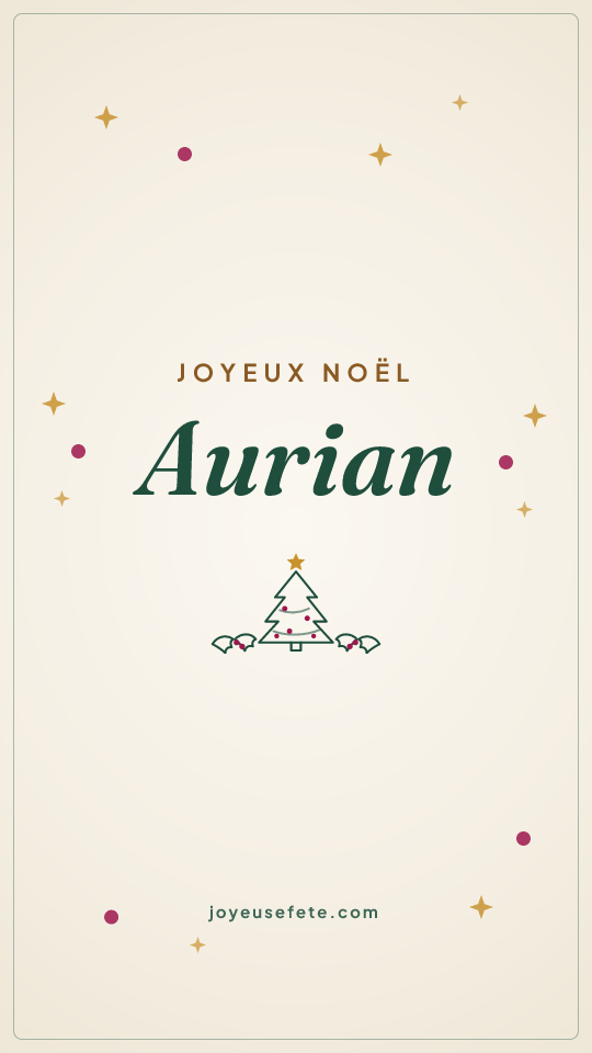 Image « Joyeux Noël Aurian » au format story