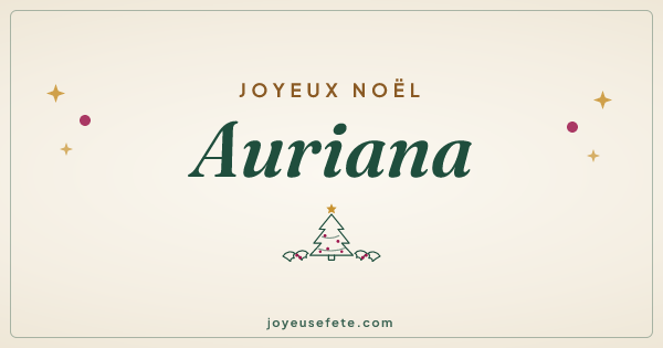 Image « Joyeux Noël Auriana » au format large