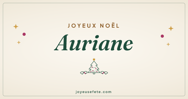 Image « Joyeux Noël Auriane » au format large