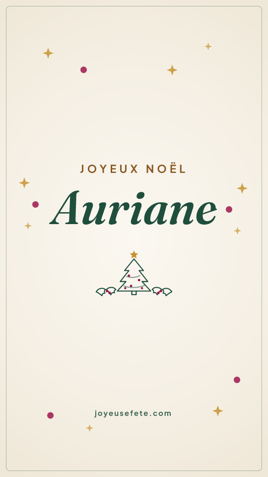 Image « Joyeux Noël Auriane » au format story