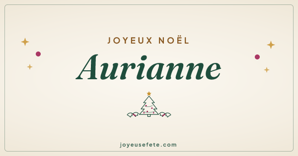 Image « Joyeux Noël Aurianne » au format large