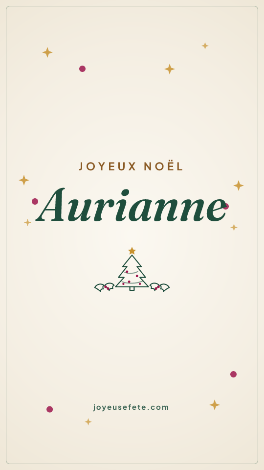 Image « Joyeux Noël Aurianne » au format story