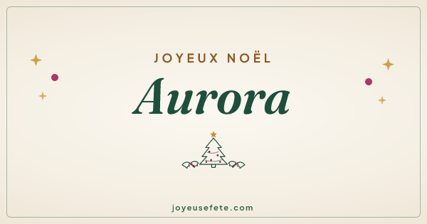 Image « Joyeux Noël Aurora » au format large