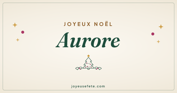 Image « Joyeux Noël Aurore » au format large