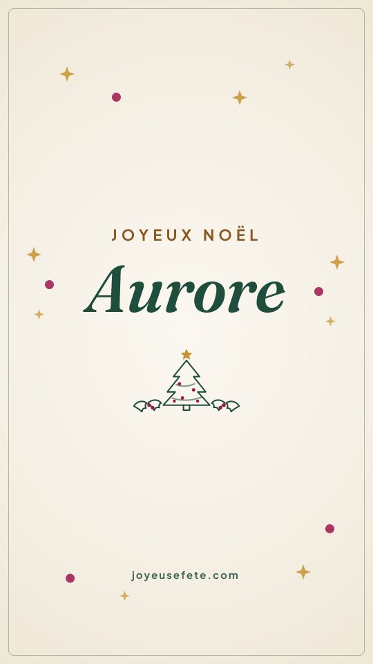 Image « Joyeux Noël Aurore » au format story