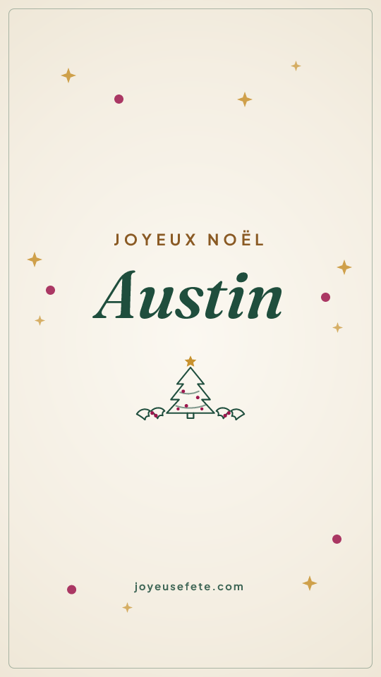 Image « Joyeux Noël Austin » au format story