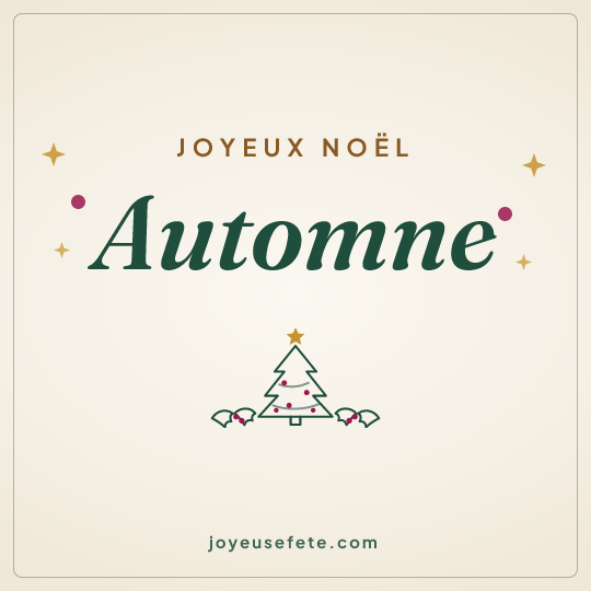 Image carrée « Joyeux Noël Automne » pour WhatsApp